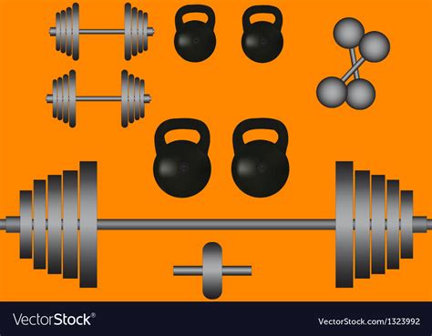 Weights Barbell Dumbbell Royalty Free Vector Image