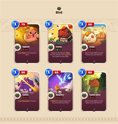 List Of Axie Infinity Origin Battle V3 Cards