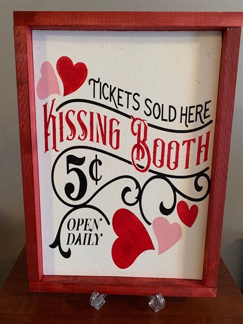 Kissing Booth Wooden Sign Etsy