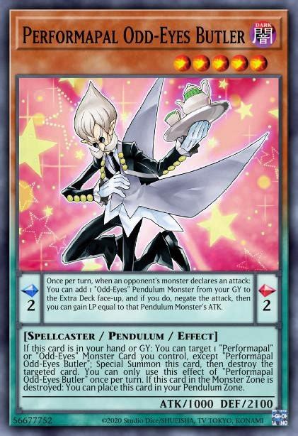 Performapal Odd Eyes Butler Yu Gi Oh Tcg Ygo Cartas