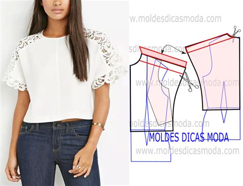 MOLDE DE BLUSA CROCHE 96 Padrões de vestuário Moldes de blusas