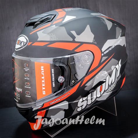 Jual Suomy Helm Stellar Race Squad Matt Red Double Visor Shopee