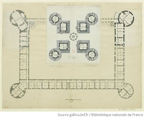 Château De Chambord Plan Du Premier étage Et Des étages 2 3 4 Et 5