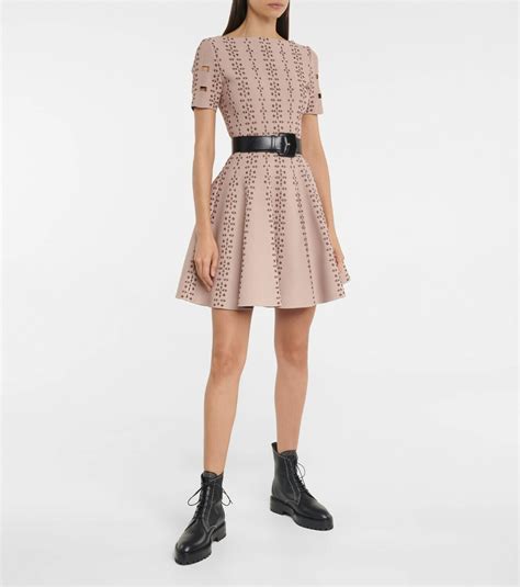 Alaïa Stretch knit jacquard minidress ALAÏA