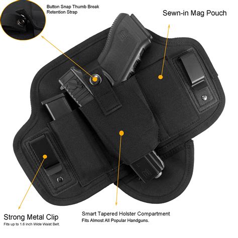 Concealed Carry Iwb Holster Ambidextrous Pancake Gun Holster With Magazine Pouch สำนักงานสิทธิ