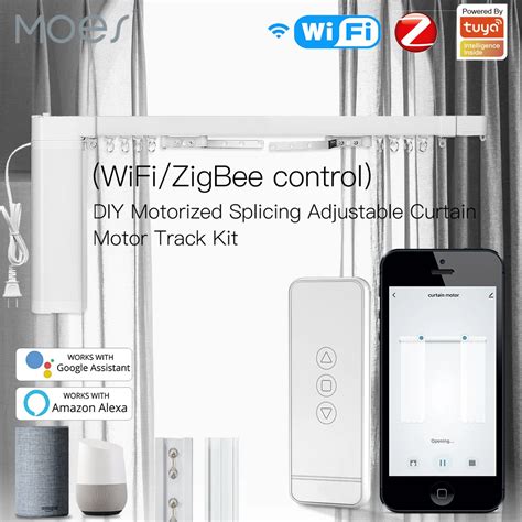 Moes New Smart WiFi Motorized Splicing Curtain DIY Track Tuya Motor RF