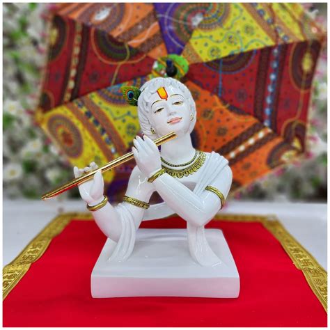 Buy Atoz India Cart Krishna Statue In Marble Dust Lord Krishna Idol