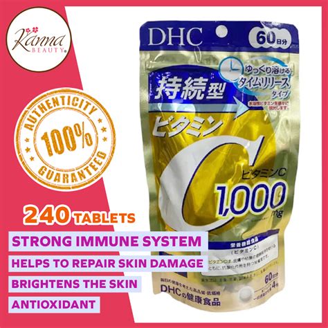 DHC Continuous Vitamin C Supplement 240 Tablets 60 Days Shopee