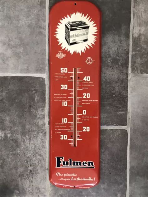 Ancien Thermom Tre Publicitaire Fulmen D Co Garage Vintage No Plaque