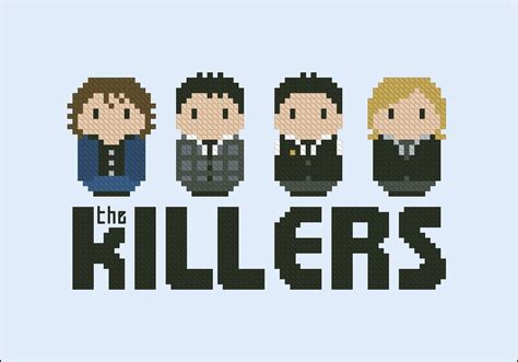 The Killers rock band - Digital Cross Stitch Pattern