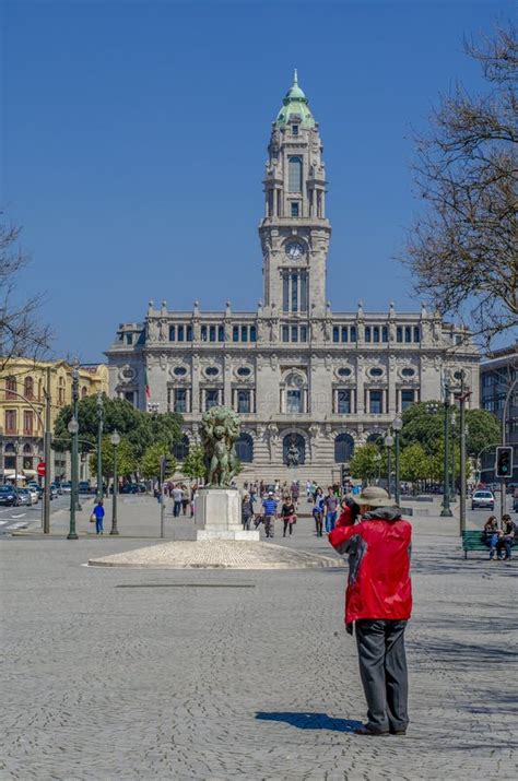 Porto City Hall In The Avenida Dos Aliados Portugal Editorial