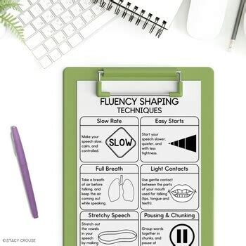 Fluency Strategies Visual Support For Stuttering Speech Therapy By