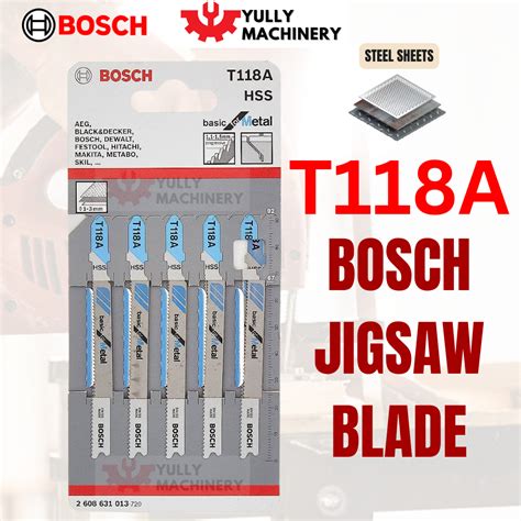 Bosch T A Jigsaw Blade Hss Basic For Metal Pcs Set Yully Machinery