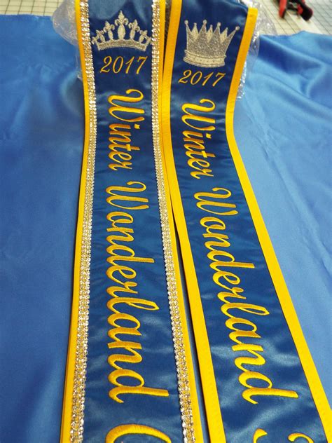 Pageant Sashes Heavyweight Satin Custom Made Crystal Etsy