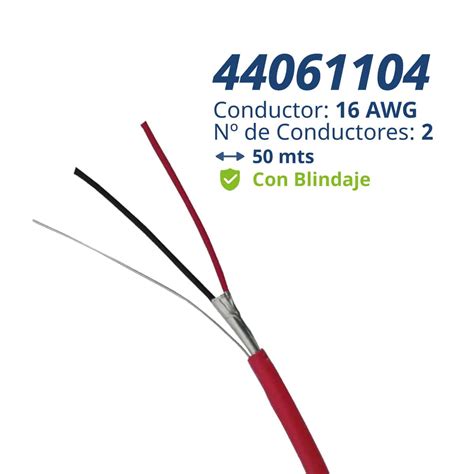 SH Ingeniería 44061104 Cable de incendio FPLR 2x16 x 50mts