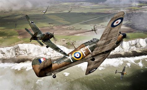 Battle Of Britain Wwii Sqn Raf The White Cliffs Of Dover Ju B