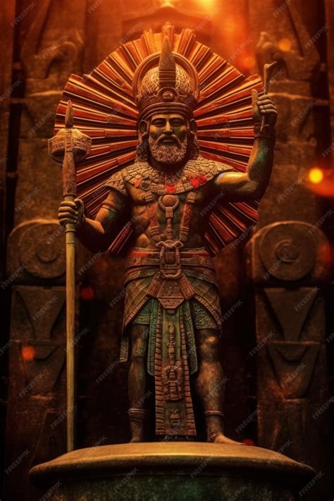 A Statue Of A Shamash The Ancient Mesopotamian Sun God Holding A Staff