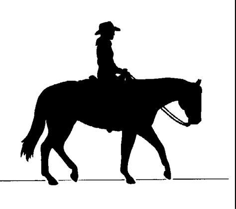 Horse Riding Cowboy Clipart Black And White - dreamfanfictiononedirection