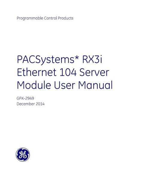 PDF GFK 2949 PACSystems RX3i IEC 104 Server Module User The RX3i