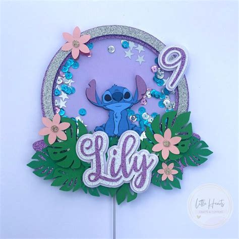 D Shaker Stitch Cake Topper L Personalised Ebay Stitch Cake Lilo