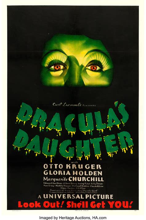 Draculas Daughter Universal 1936 One Sheet 27 X 41 Lot