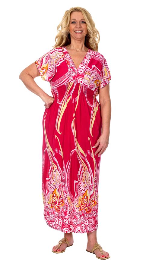 Womens Plus Size Summer Maxi Dress With A V Neckline Maxi Dress