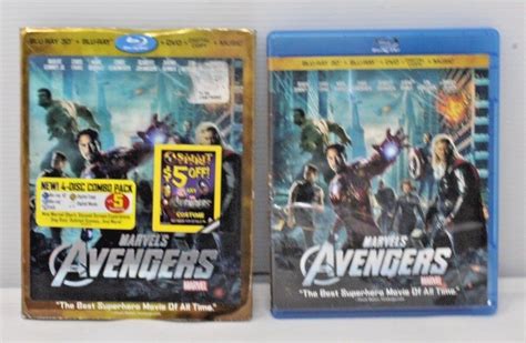 Marvels The Avengers Blu Ray 3D Blu Ray DVD Used 786936819670