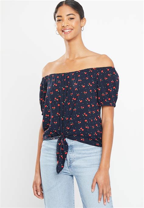 Off Shoulder Blouse Navy HAILYS Blouses Superbalist