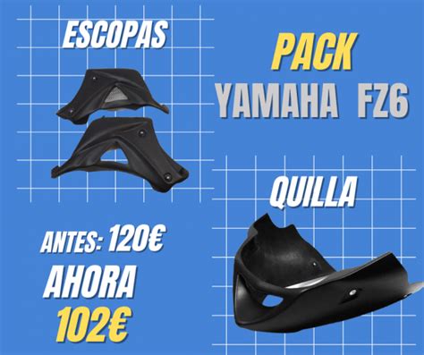 PACK QUILLA YAMAHA Y ESCOPAS FZ6 MotoFibra