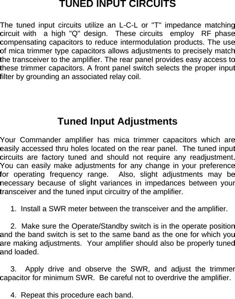 Command Technologies Hf Magnum Non Broadcast Transmitter User Manual