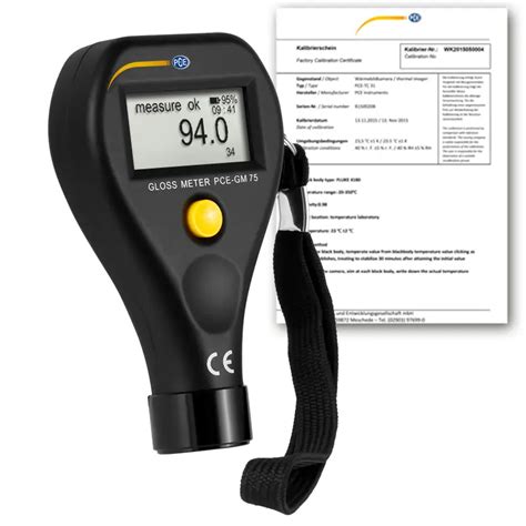 NDT Tester Gloss Meter PCE GM 75 ICA Incl ISO Calibration