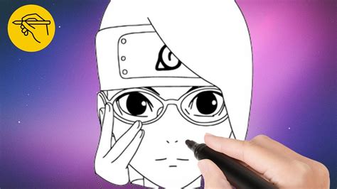 How To Draw Sarada Uchiha From Naruto YouTube