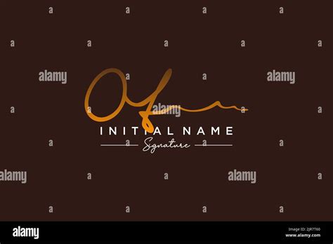 Ot Signature Logo Template Vector Hand Drawn Calligraphy Lettering Vector Illustration Stock