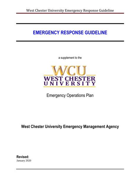 PDF EMERGENCY RESPONSE GUIDELINE The Campus Emergency Response