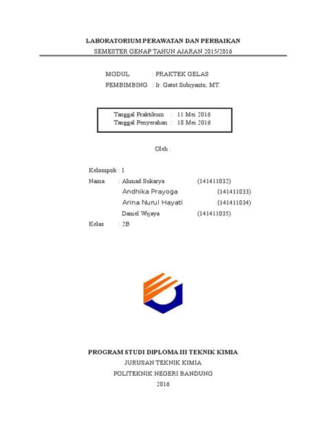 Laporan Praktikum Praktek Gelas Pdf