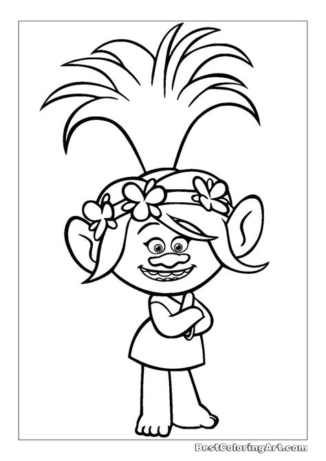 Poppy - Trolls Coloring Sheet - Printable & Free PDFs