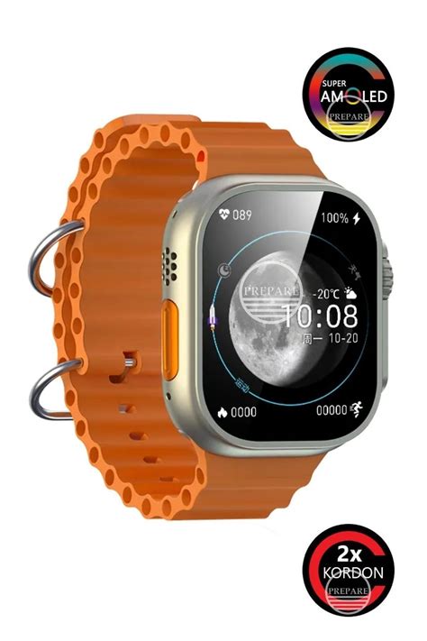 PREPARE Watch 8 Ultra Pro Max Amoled 49mm 2 02 Inç Ekran Pusula Vidalı