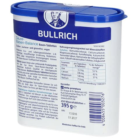 Bullrich Säure Basen Balance Tabletten 450 St Shop Apotheke