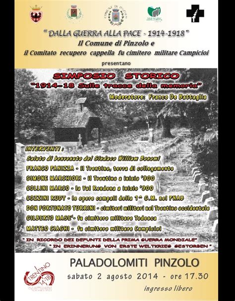 PalaDolomiti 2 Agosto Simposio Storico Sulle Tracce Della Memoria