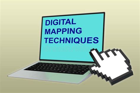 Digital Mapping Techniques Concept Stock Illustration - Illustration of ...