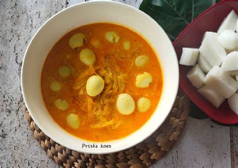 Resep Lontong Sayur Pepaya Muda Telur Puyuh Oleh Priska Koes Cookpad