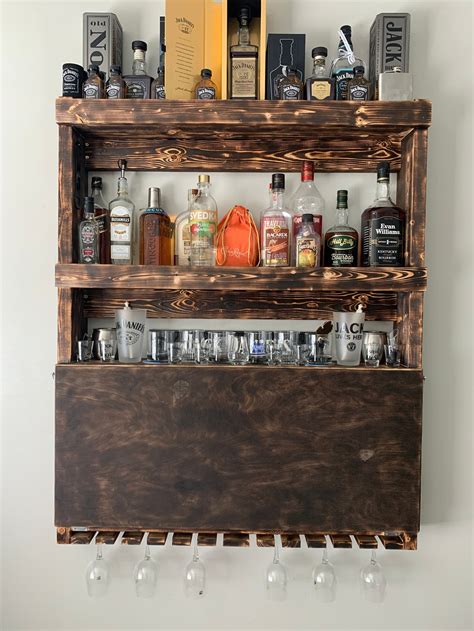 Liquor Cabinet Large Liquor Cabinet Wall Decor Man Cave Etsy