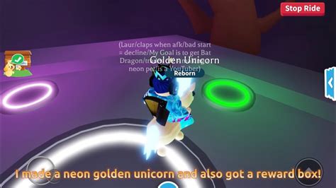 I Made A Neon Golden Unicorn In Adopt Me YouTube