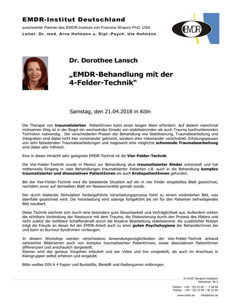 EMDR Behandlung Mit Der 4 Felder Technik EMDR