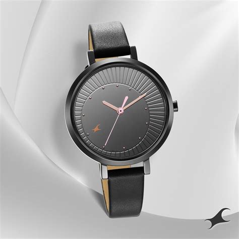 Buy Online Fastrack Style Up Black Dial Leather Strap Watch for Girls ...