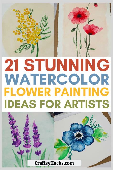 Easy Watercolor Flower Painting Ideas Craftsy Hacks