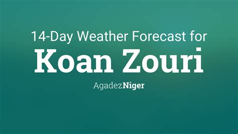 Koan Zouri Niger 14 Day Weather Forecast