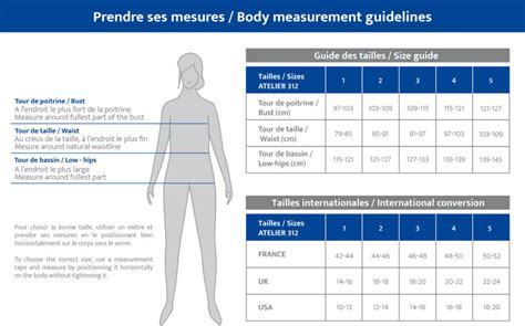 Guide Des Tailles Size Guide Atelier 312