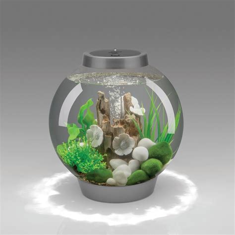 BiOrb CLASSIC 15 Aquarium With LED Light 4 Gallon Silver 72000