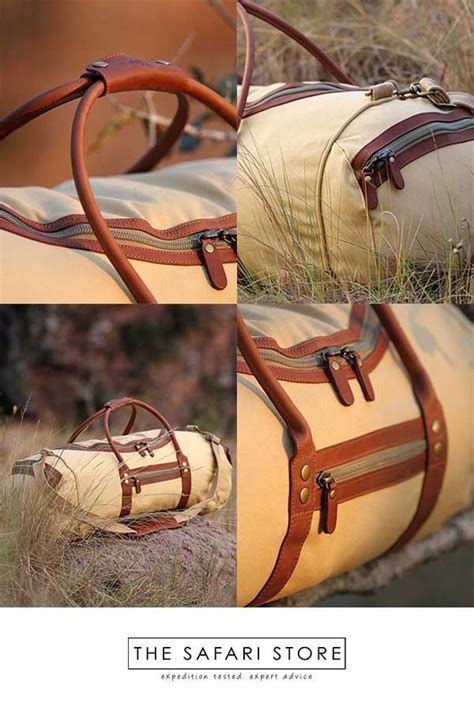 Canvas And Leather Safari Duffle Bag The Safari Store Canvas Leather